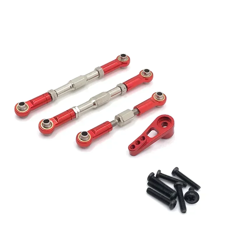 For WLtoys 104009 1/12 12401 12402-A 12403 12404 12409 Remote Control Car Parts Metal Upgrade Adjustable Rod Steering Arm