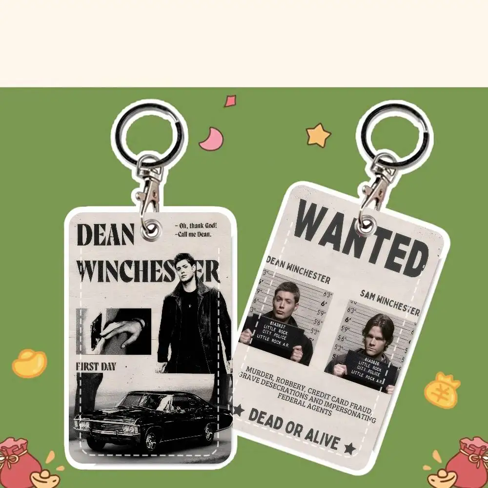 

TV Series S-supernatural cool Minimalist Leather Card Wallet Smooth ID and Business Card Protector