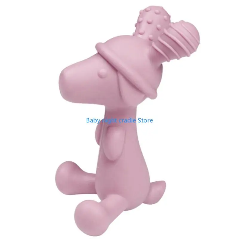 

J2FF Molar Chewing Toy Silicone Dog Soothing Teether Educational Toy