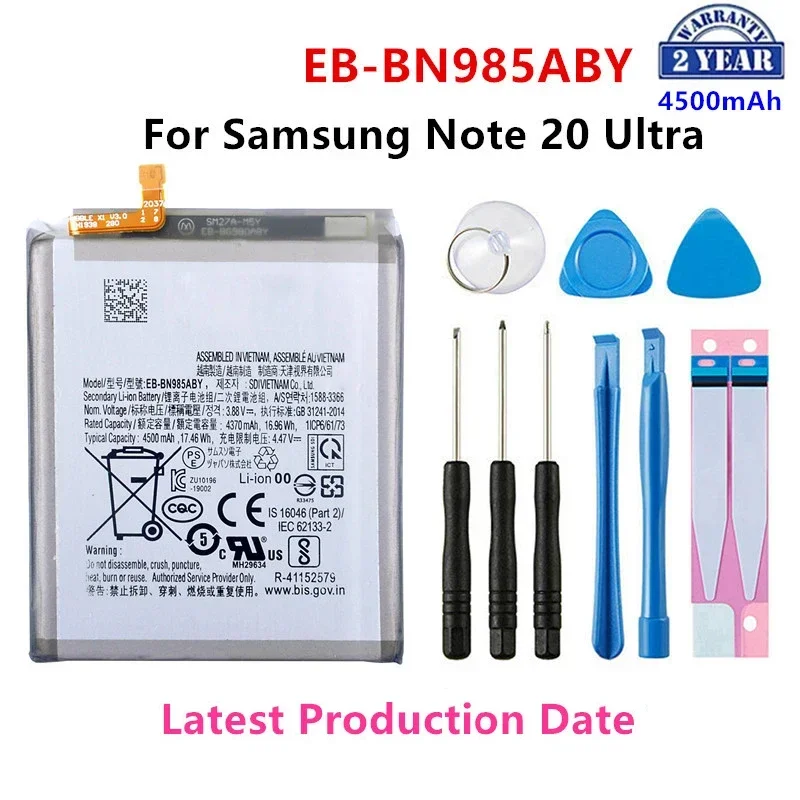 Brand New EB-BN985ABY 4500mAh Replacement Battery For Samsung Galaxy  Note 20 Ultra Note20 Ultra Phone Batteries+Tools