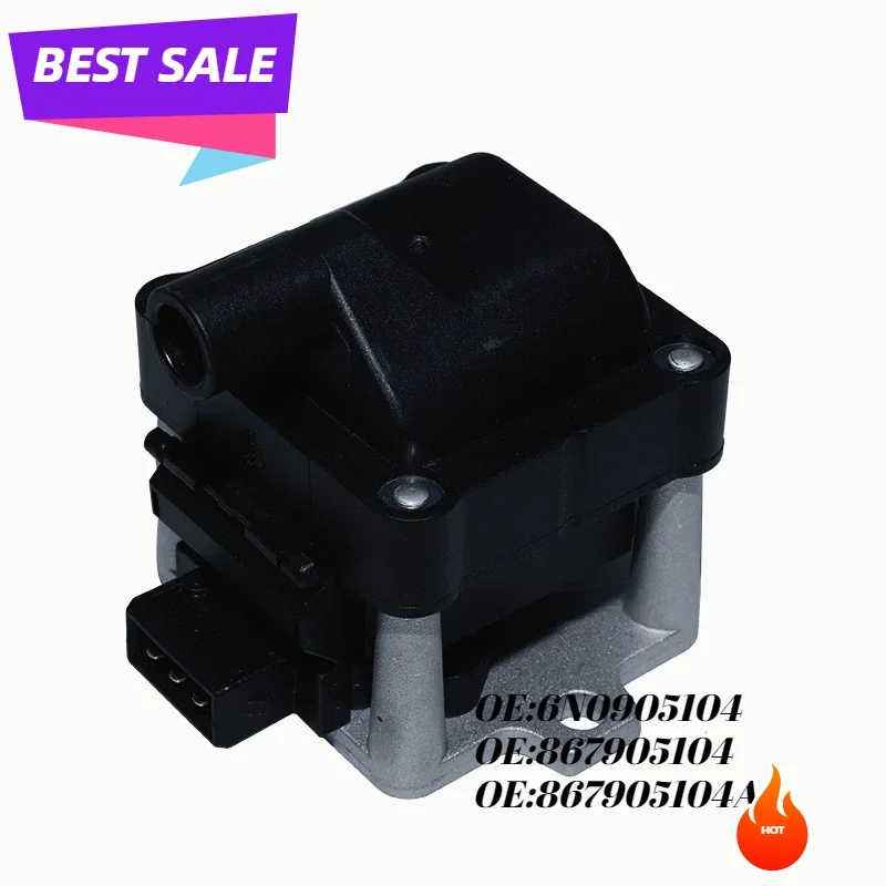 Ignition Coil For VW Polo Golf Passat Vento For AUDI 80 B3 B4 1.6 2.0 For Ibiza Cordoba Inca Toledo Favorit Felicia 6N0905104