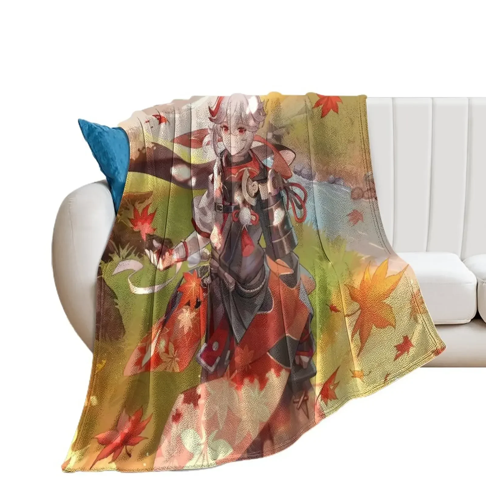 

Kaedehara Kazuha Genshin Impact Throw Blanket Custom funny gift Blankets