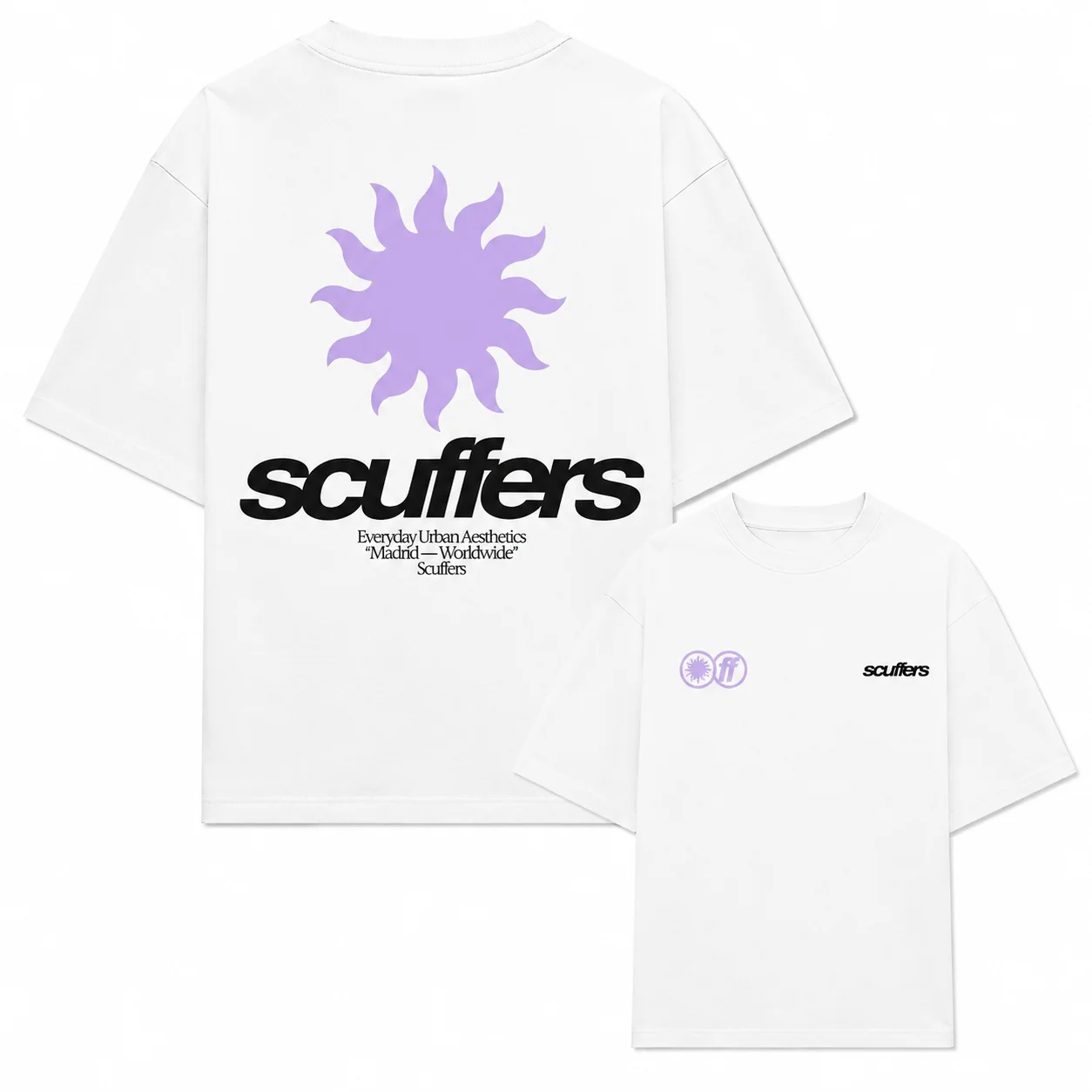 Spanisches Niche-Streetwear-T-Shirt mit Sonnen-Logo, doppelseitig bedruckt, Unisex, locker geschnitten, Oversized, Harajuku-Streetwear, Baumwolle, Sommer-Grafik-T-Shirt – Detail 18