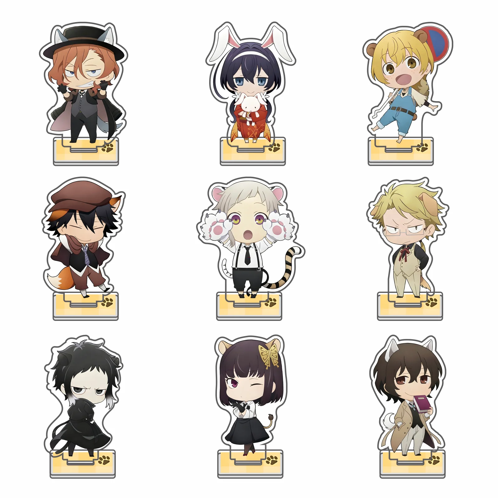 Anime Bungou Stray Dogs Wan! 10cm Acrylic Stand Dazai/Nakajima Exquisite Products Tabletop Decorations Accessories Decor Gifts