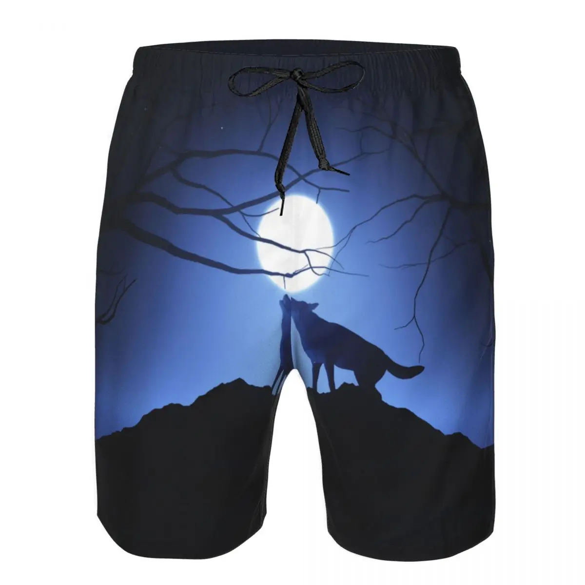 

Swimwear men bermuda Men Shorts Beach Wolves Howling Quick Dry Seaside Mens Vacation Shorts Male