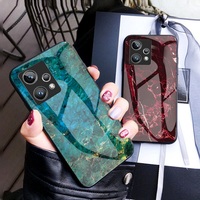 Tempered Glass Back Case For Realme 9 Pro + 9i 8i 8 Pro 7 6 Realme GT 2 Pro Neo 2 GT Master X7 Max V13 V11 C3 Marble Phone Cover