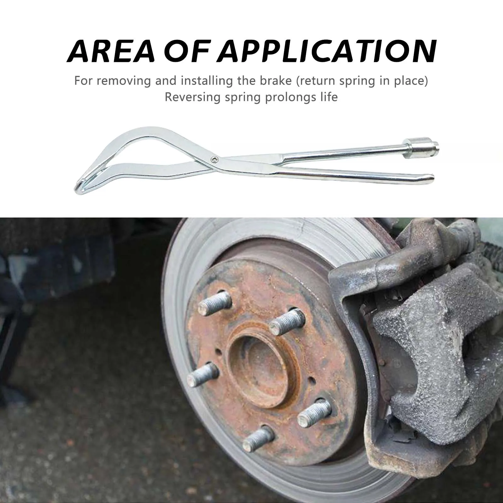 Automobile Brake Spring Plier with Durable Heat-treated Wear Resistance Carbon Steel Material Effectively Reduces Operating