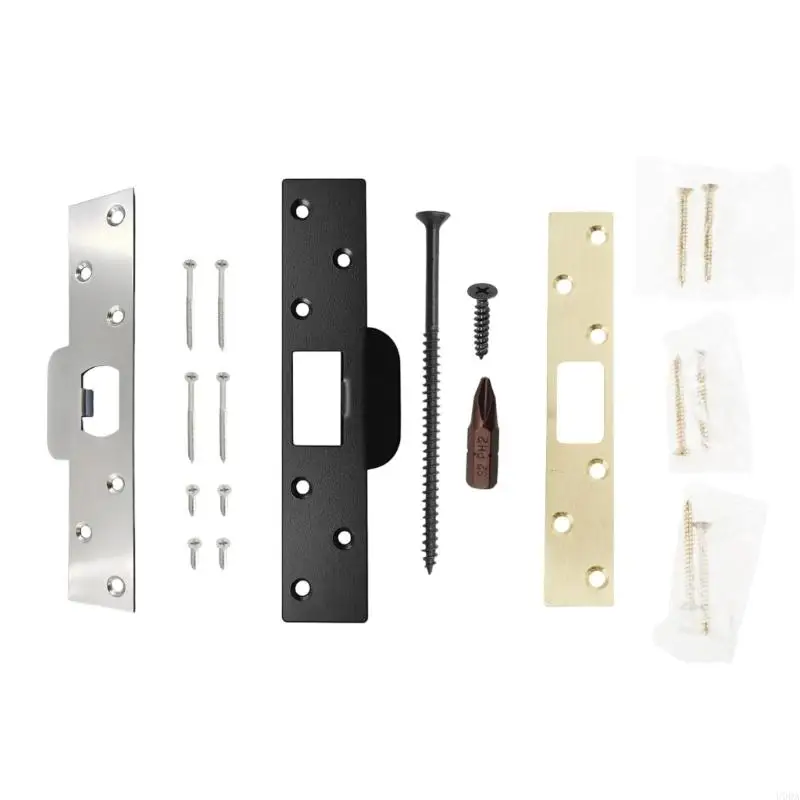  Adjustable Latches Plate Screw Hole Spacing Replacement For Standard Door Lock Strikes Plate Home Door Hardware