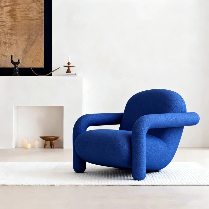 Nordic Arm Living Room Chairs Relax Individual Shell Tourist Living Room Chairs Sofa Ergonomic Fauteuil Salon Home Furniture