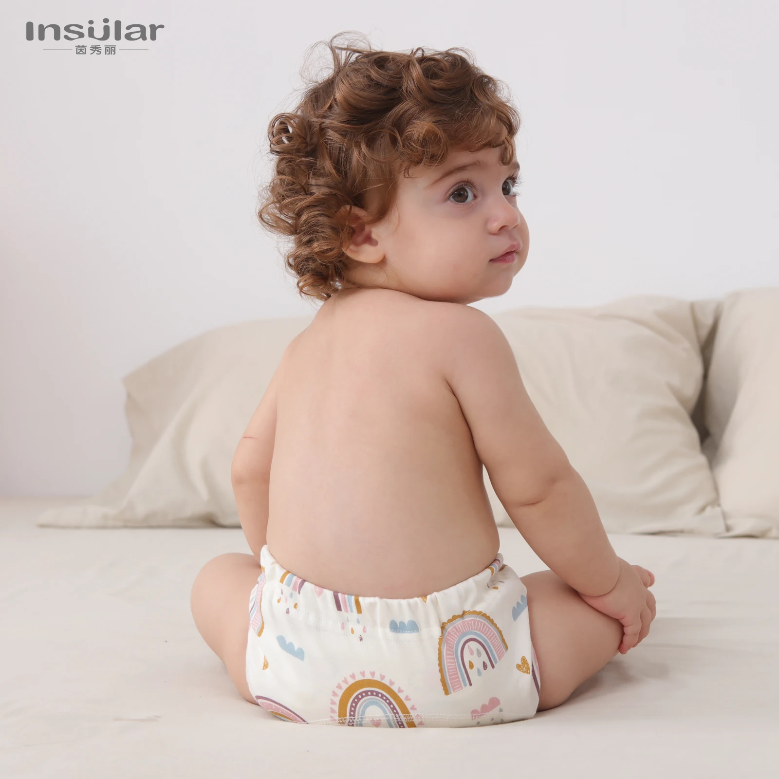 6-Layer Waterproof Reusable Cotton Baby Training Pants, Infant Shorts, Underwear, Cloth Diaper Nappies, Panties for Changing
