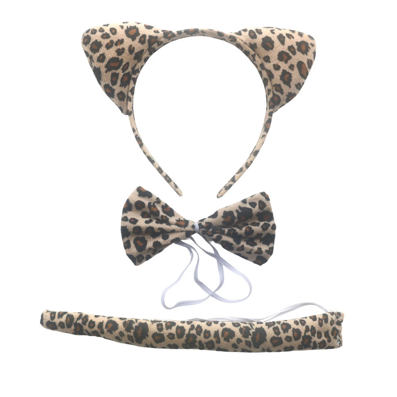 Conjunto de disfraz de leopardo para chico, falda tutú, diadema con orejas, pajarita, accesorios de cola, vestido elegante, fiesta, Halloween, Navidad, accesorios de Cosplay