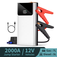 3 In 1 Car Jump Starter with Power Bank Portable 2000A Battery Booster 12V Vehicle Starter Jump Box with Flashlight SOS Light
