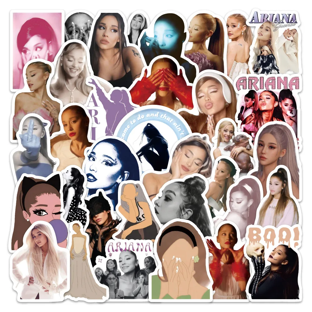 60PCS Ariana Stickers Yours Truly Graffiti Stickers DIY Diary Phone Case Handmade Scrapbook Aesthetic Stickers
