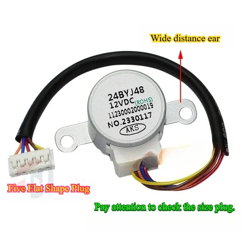 24BYJ48 5-Wire DC 12V for Air Conditioner Hanging 1/1.5p Swing Vane Air Guide Leaf Motor and Up-and-down Sweeping Motor Suitable