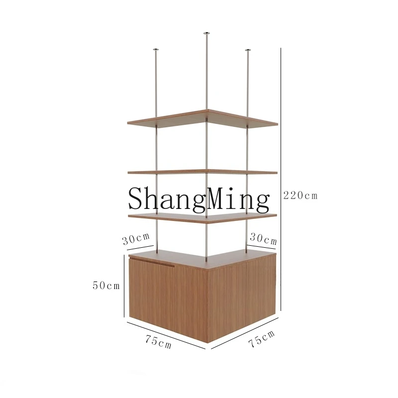 ZYY light luxury metal wall-mounted corner cabinet modern simple creative stainless steel multi-layer display stand