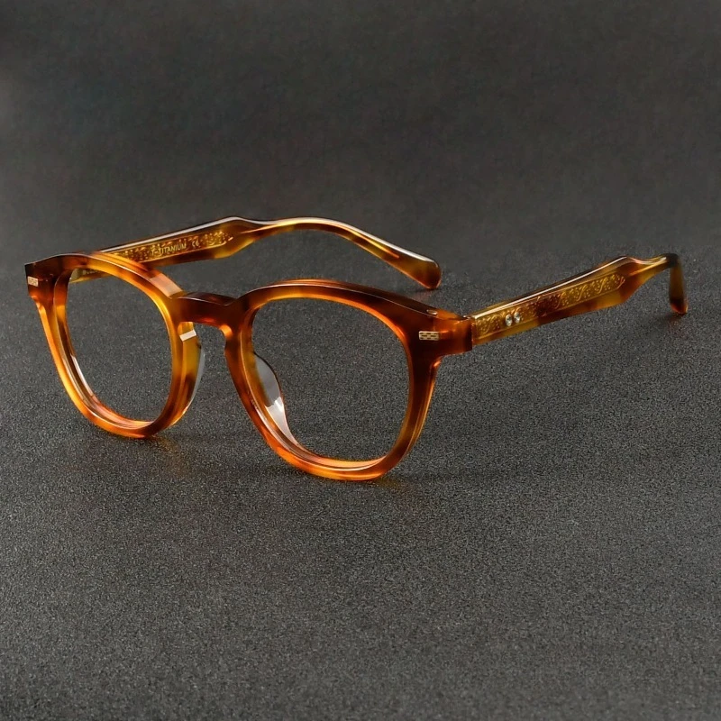 

High Quality Oval Acetate Retro Glasses Men Optical Frames OTW6033 Retro Japanese Handmade Myopia Eyewear for Women Blue Light