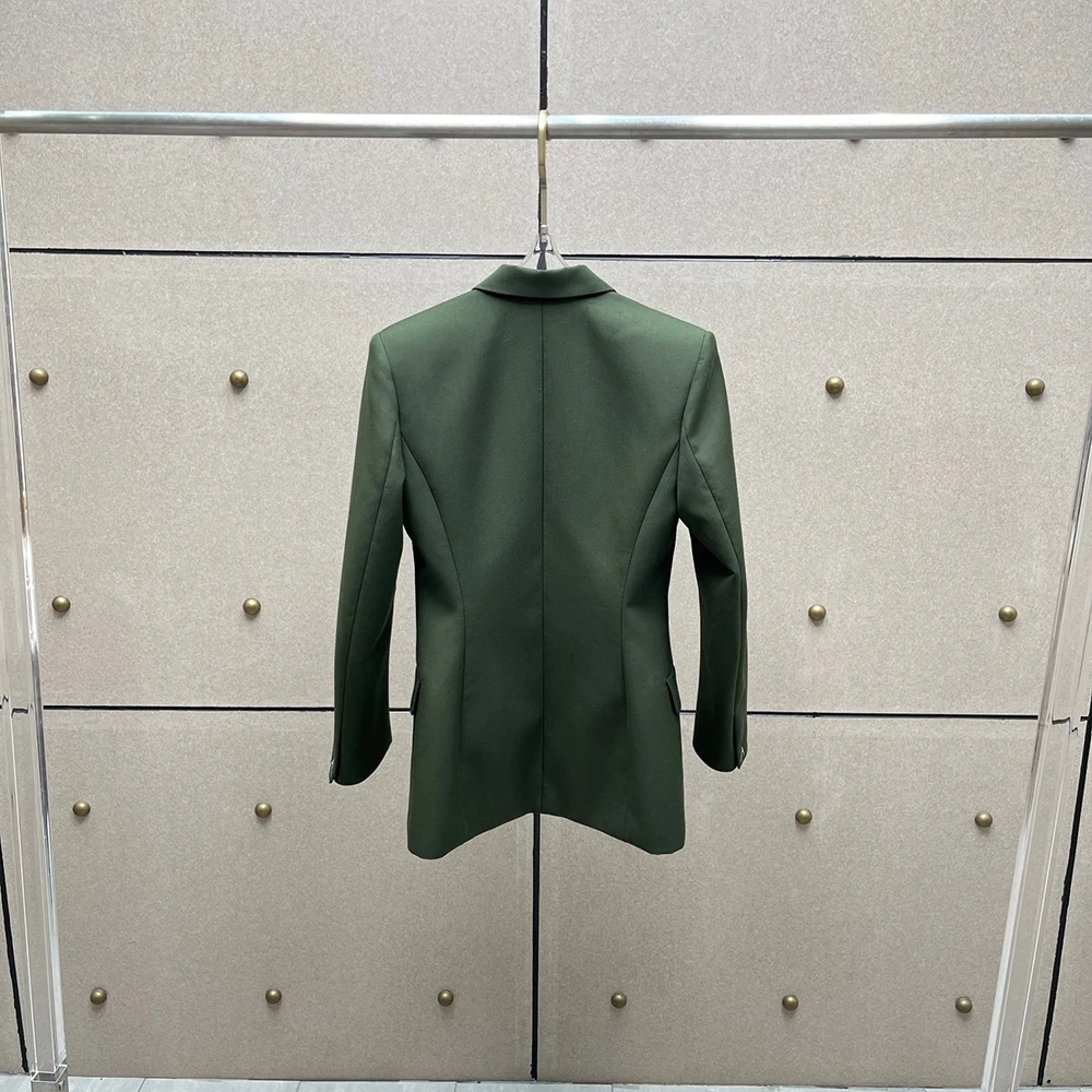 

Viscose Blended Women's Jacket Y2k Waist-cinching Slim-fit Double-breasted Elegant Commuter Versatile Suit Top New Autumn 2025