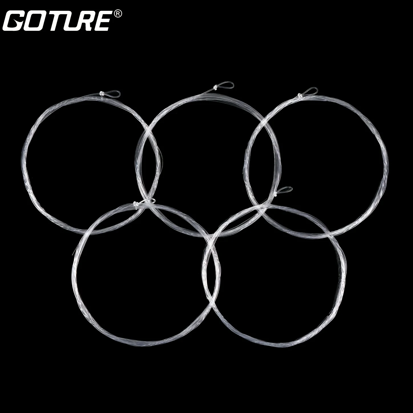 Goture Fly Fishing Tapered Leaders with Loop - 0-7X Sizes, Mixed Colors, Durable Nylon Main Line for Trout, Bass Panfish Fishing