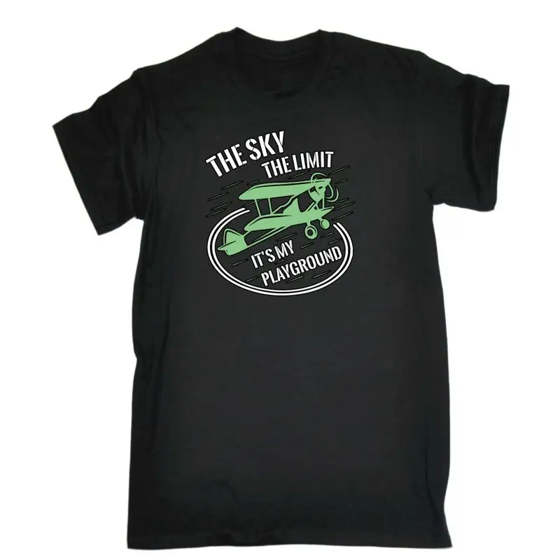 

The Sky Limit It Is My Playground Aviation Pilot Mens Funny T Shirt
