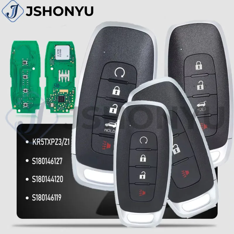 JsHonYu S180144120 S180146119 S180146127 433MHz 4A Chip Smart Remote Key Fob for Nissan Rogue Kicks Pathfinder Ariya