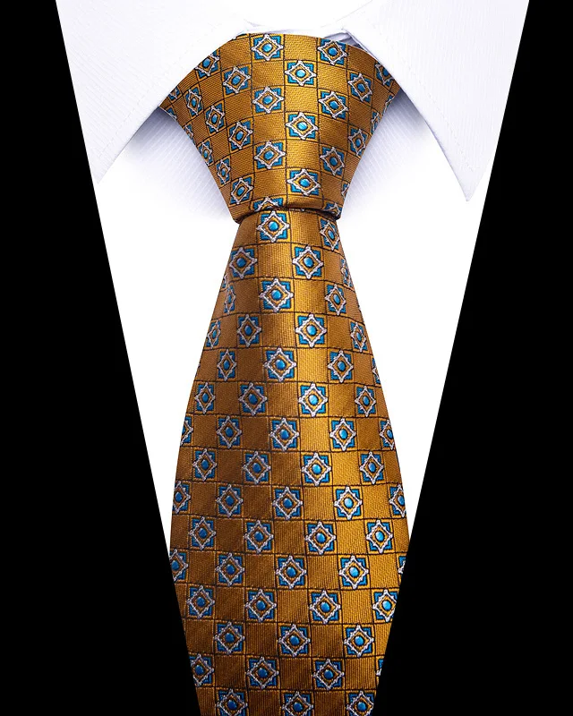 Hochwertige Hochzeitskrawatten für Männer, modisch, neuer Stil, blauer Streifendruck, Krawatten, tägliches Büro, Bekleidung, Accessoires, Geschenk für Männer – Detail 25