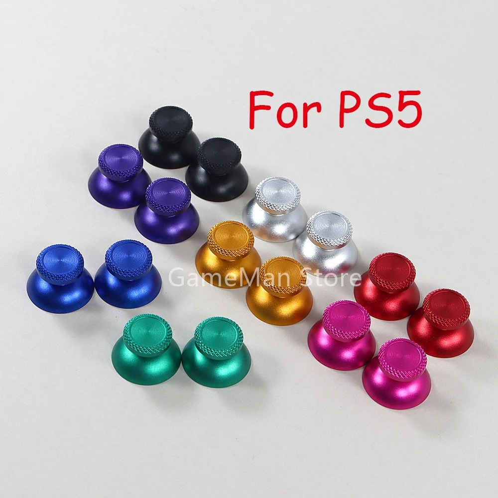 30pairs=60pcs Aluminum Metal Analog Joystick Thumb Stick Grip Cap For PlayStation PS5 Controller Gamepad Rocker Caps Accessories