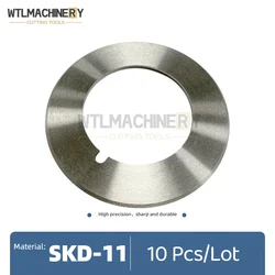 Lama rotonda per taglierina da 10 pezzi SKD-11 lame superiori bordo del coltello a 1 strato su un lato per macchine da taglio