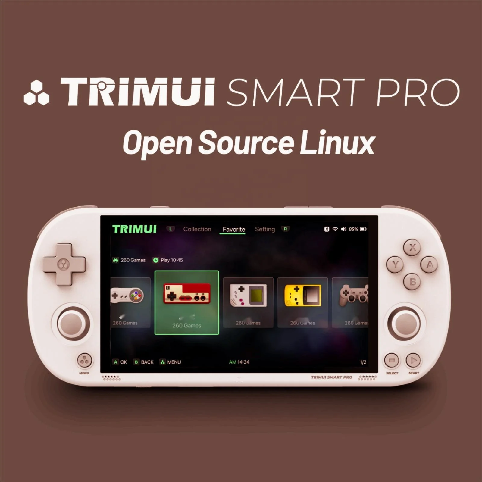 Newest FW 5inch Screen TRIMUI SMART PRO Retro Handheld Video Game Console Open Source System Mini Emulators Games Player