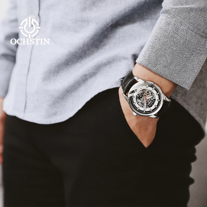 ochstin Master Series Hot 2024 Trendy Gorgeous Skeleton Mechanical Movement Waterproof Watch Men\'s Mechanical Watches