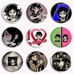 Hot Game The Coffin of Andy and Leyley Anime Soft Button Pin Creative I Love My Boyfriend Andy Brooch Couple Bag Decor Gifts