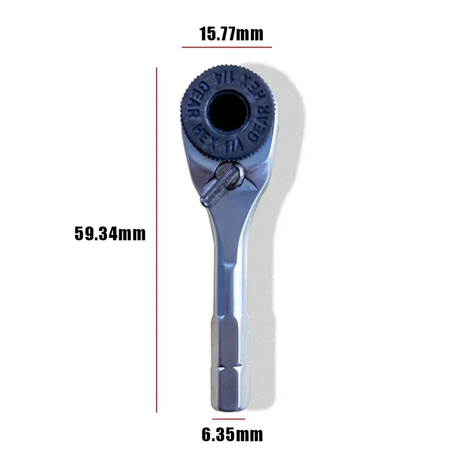 Imagem -03 - Chave de Catraca de Polegadas Chave de Fenda de 6.35 mm Chaves de Torque Sextavadas Ferramenta Edc Haste de Chave de Fenda Chave de Soquete Rápida Ferramentas Manuais