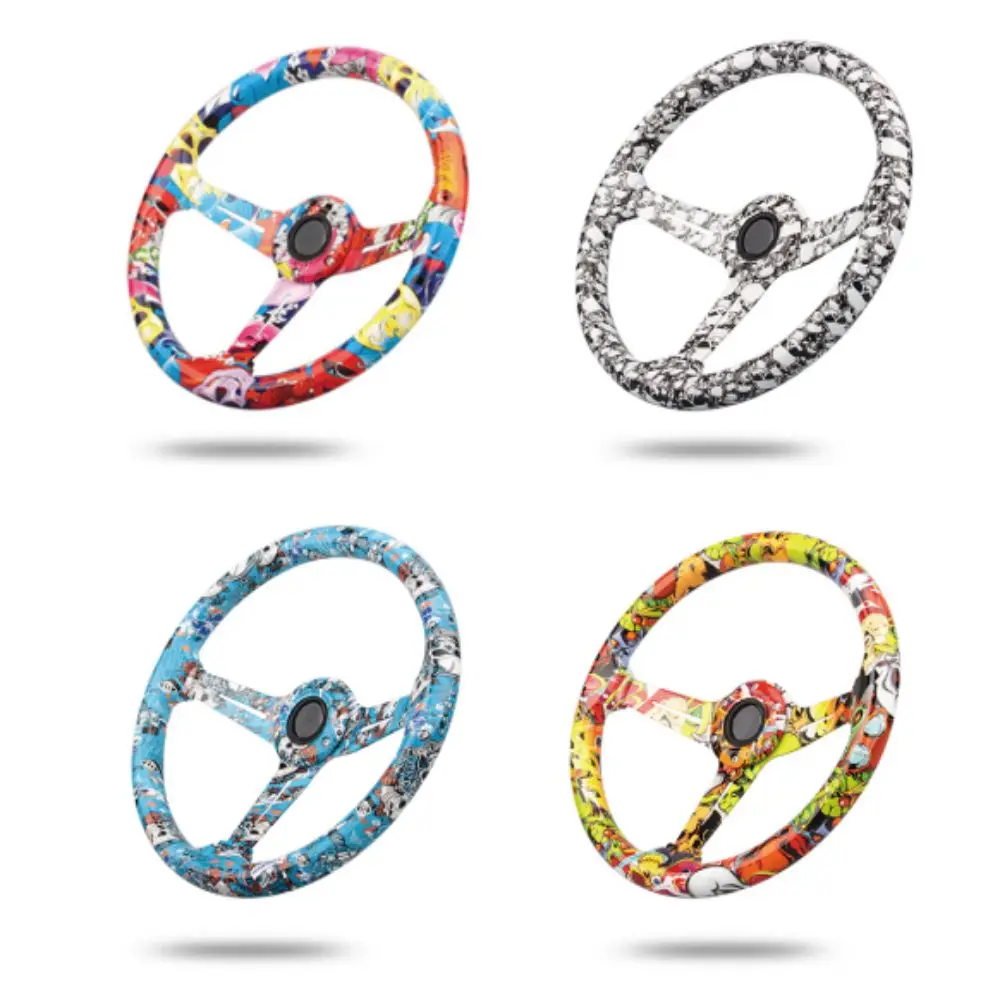 Car modification 14 inch steering wheel 345mm acrylic game anime cartoon racing competitive steering wheel