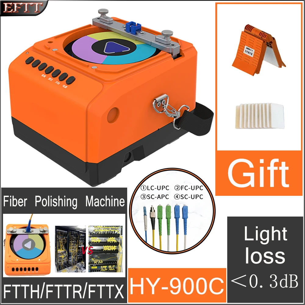 Fiber Optic Polisher Patch Cord Cable Connector Polisher Precision Grinding Grinder Enhanced Accuracy Repair Polishing Machine