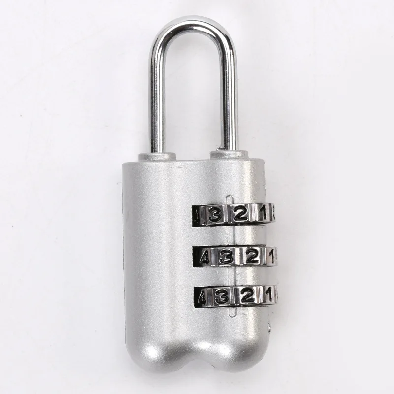 New Mini Combination Lock For Luggage Backpack Drawer Security Password Padlock Three-position Aluminum Alloy Combination Lock