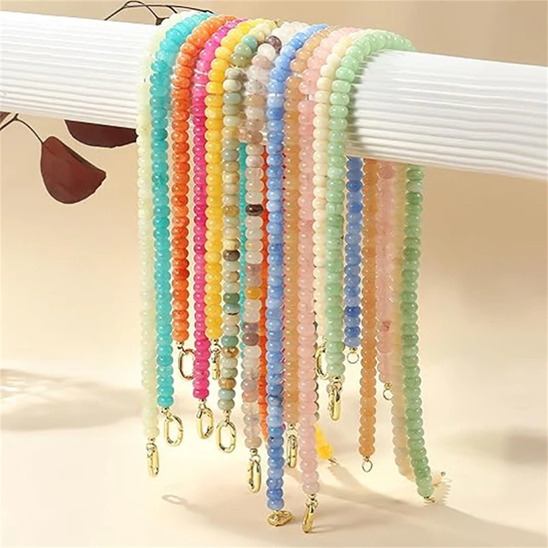 Textured Stone Bead Necklace, Short Abacus Strand Jewelry for Daily Wear, Office Looks and Stacking Styling Touch E0BF