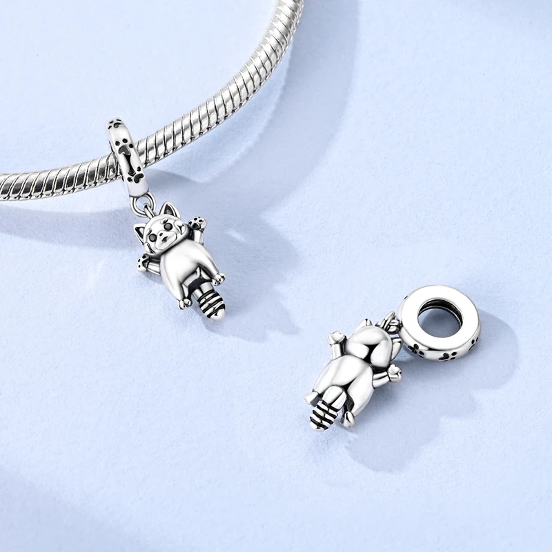 

925 Sterling Silver Charms Bead Small Panda Dangle Fit Original Bracelet DIY Women Jewelry Gift