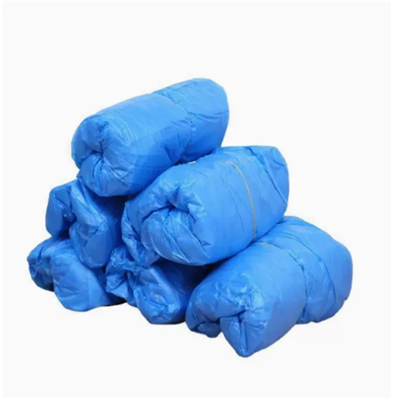 100pcs thick disposable PE shoecovers non‑slip waterproof portable protective overshoes for home lndoor renovation outdoor