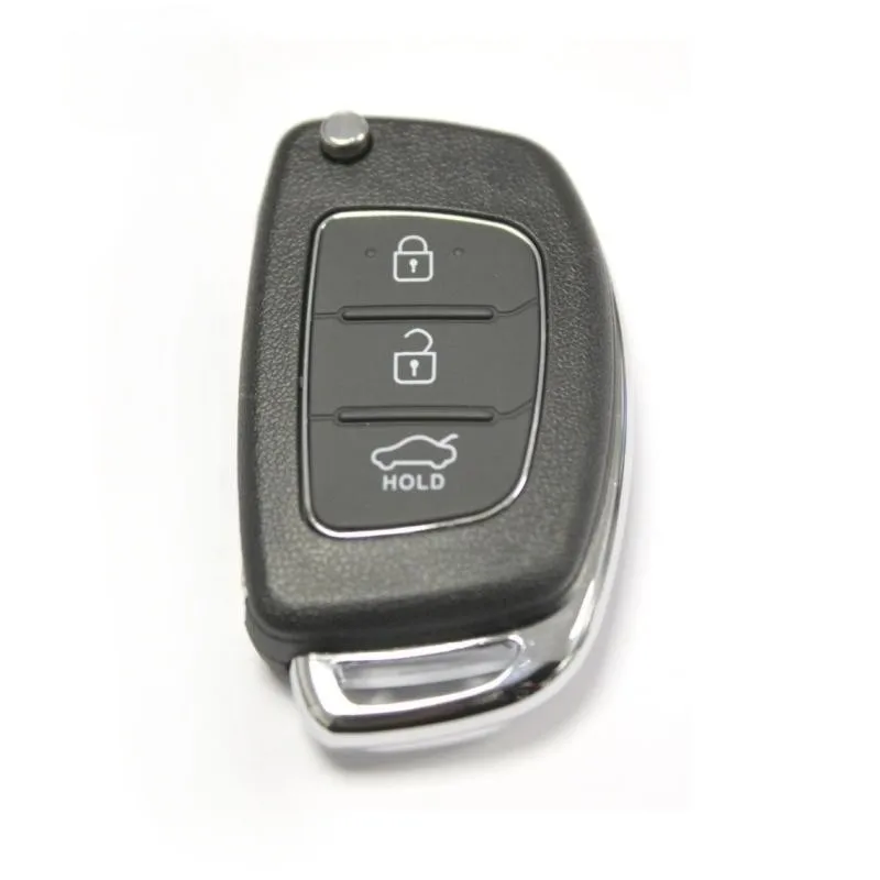 

3-Button Flip Key Shell for Hyundai – RFC Case Fit I10 I20 I40 IX35 Santa Fe Remote Fob