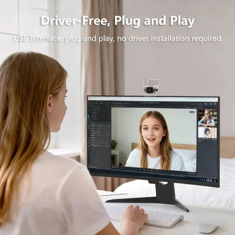 Clear Computer Camera 2K/1080P/480P/720P for Business Meetings Online Classes HX5E