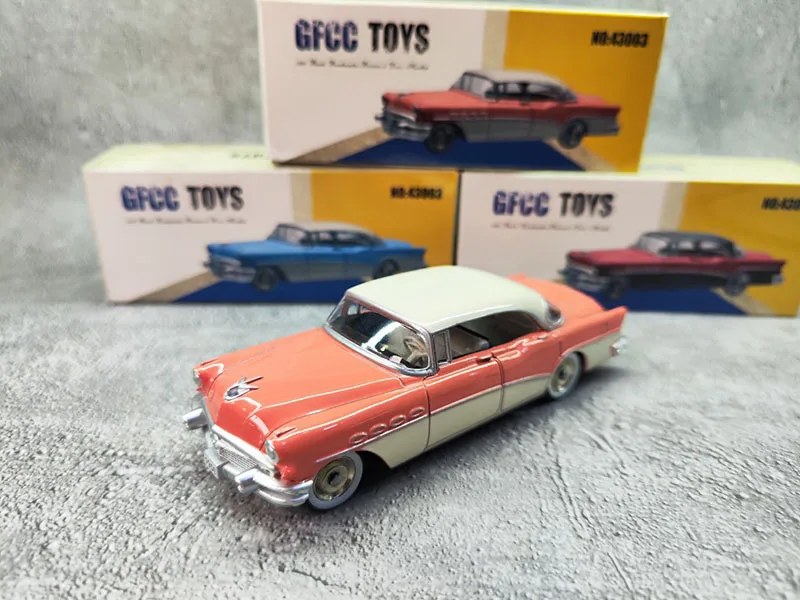 GFCC Toys 1/43 1956 Buick Roadmaster Riviera 4 Door Hardtop Alloy Vintage Toy Car