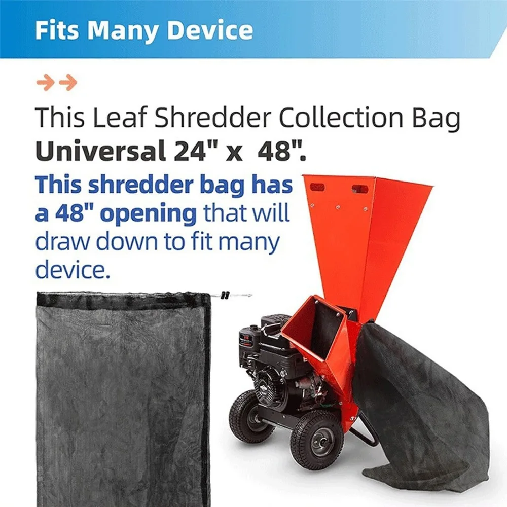 Durable Nylon Wood Chipper Bag Heavy Duty Reusable Wood Chipper Collection Bag Fine Mesh Universal Bag Yard Waste