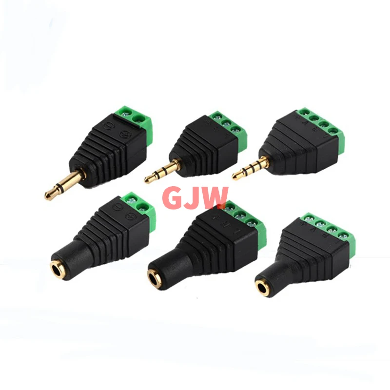 1PCS 3.5mm earphone audio jack connector stereo adapter male female audio mono channel plug to screw terminal mono channel plug