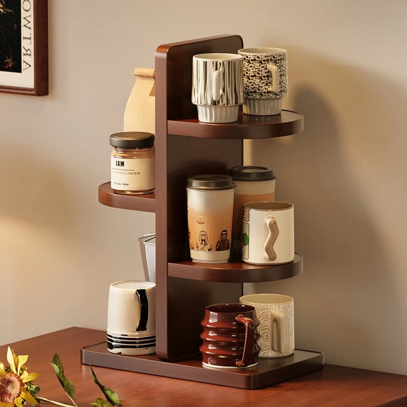 Multifunctional desktop multi-layer cup holder office simple small flower stand kitchen countertop rack