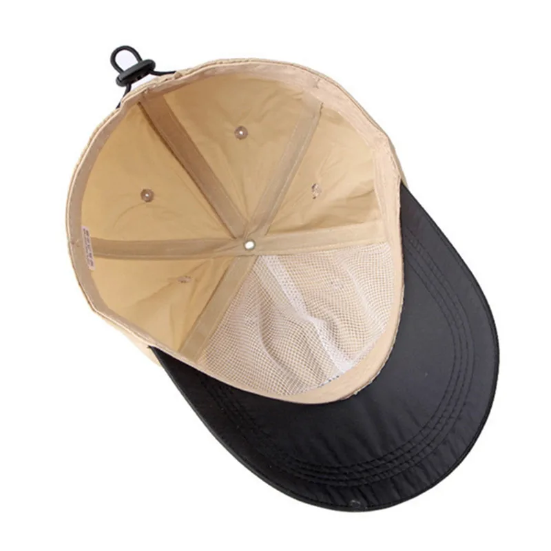 Casquette de baseball épissée pour hommes et femmes, chapeaux de camping, casquette de pêche, casquette de golf, crème solaire, personnalité, snapback, printemps, été, nouveau