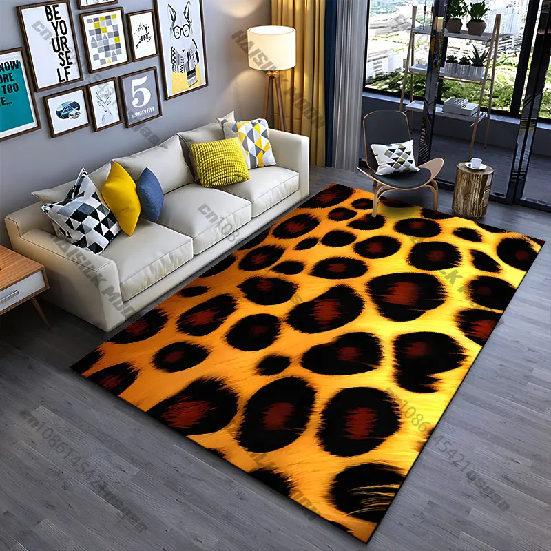 Teppich mit Leopardenfellmuster, Design-Teppich, Yoga, Wohnzimmer, Raumdekoration, Krabbelmatte für Kinder, Fußmatte, Teppich, Spielmatte