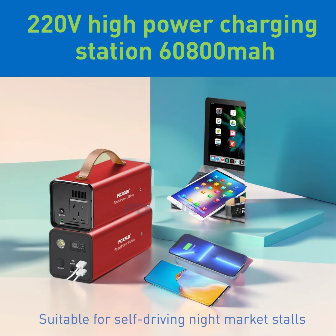 200W Portable Power Station 200V LiFePO4 Battery Outdoor Camping Emergency Power Supply Solar Generator Home Outdoor Emergency