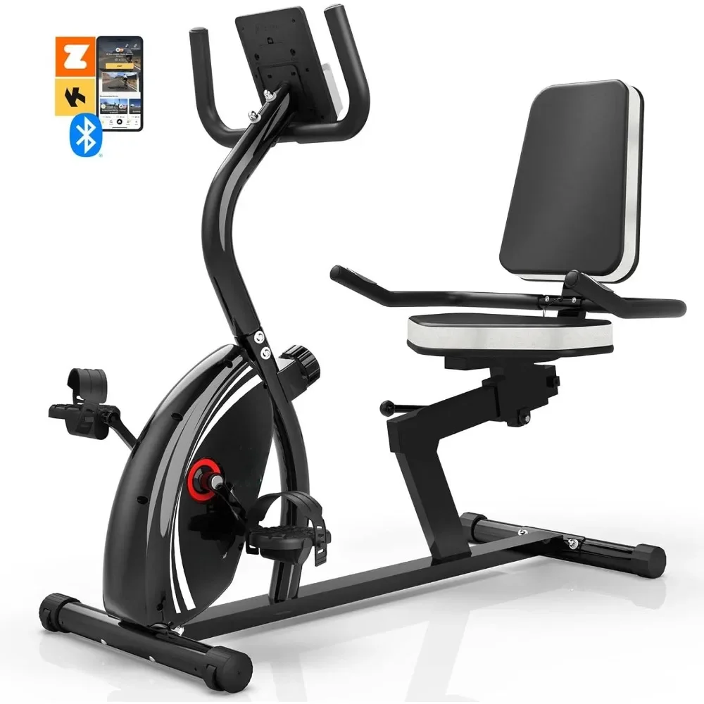 

Recumbent Exercise Bike for Adults Seniors - Recumbent Bikes for Home with Magnetic Resistance, Bluetooth and App Connectivity