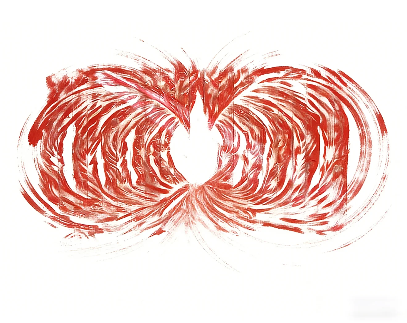 Tapeçaria Red Swirl abstrata |   Pendurado de parede artístico para quarto, sala de estar, decoração moderna de casa (impressão plana)