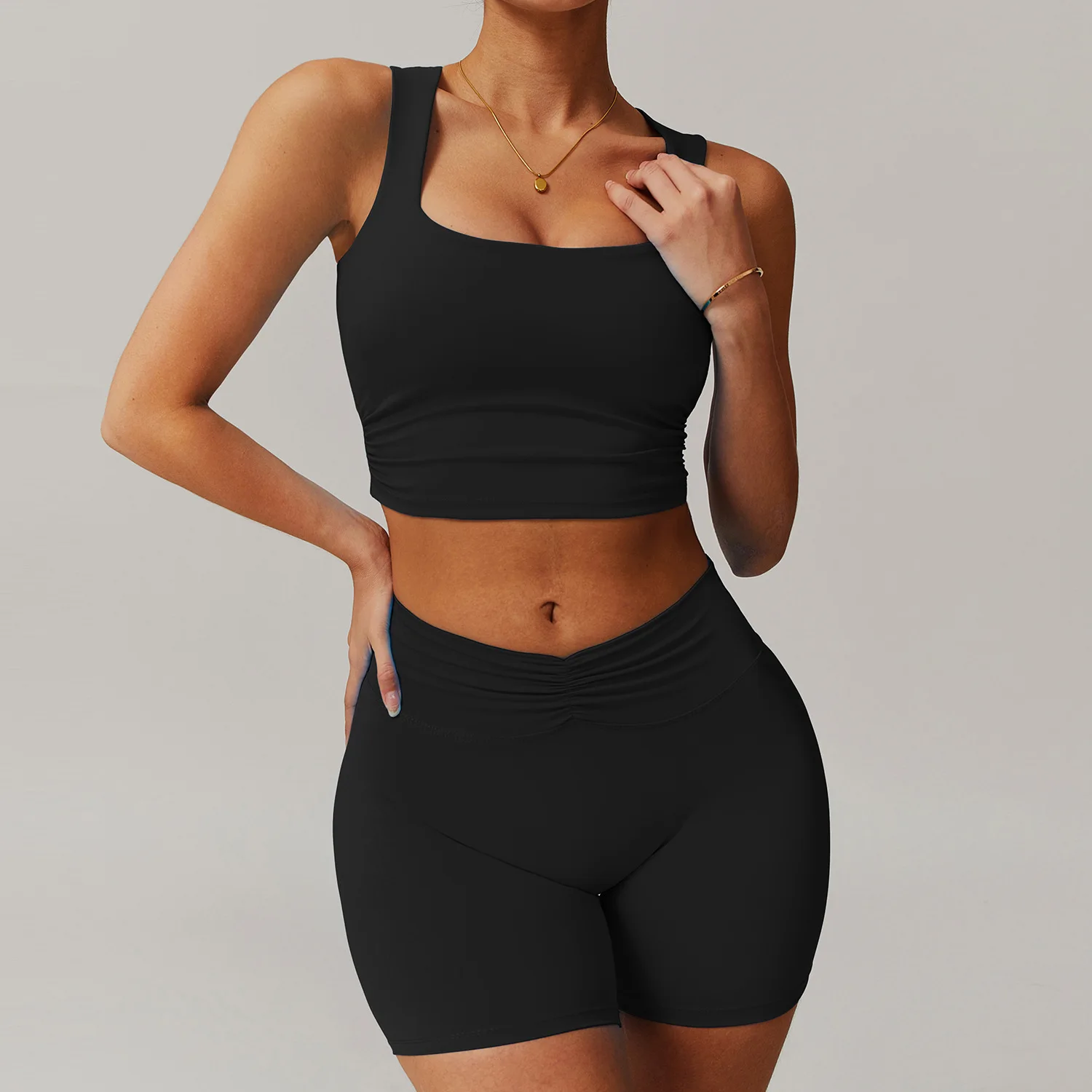 2PCS Yoga Suit Women Gym Set Long Sleeve Zipper Sport Set Women Tracksuit Running Push Up Workout Sportswear Female Sports Shirt image 6