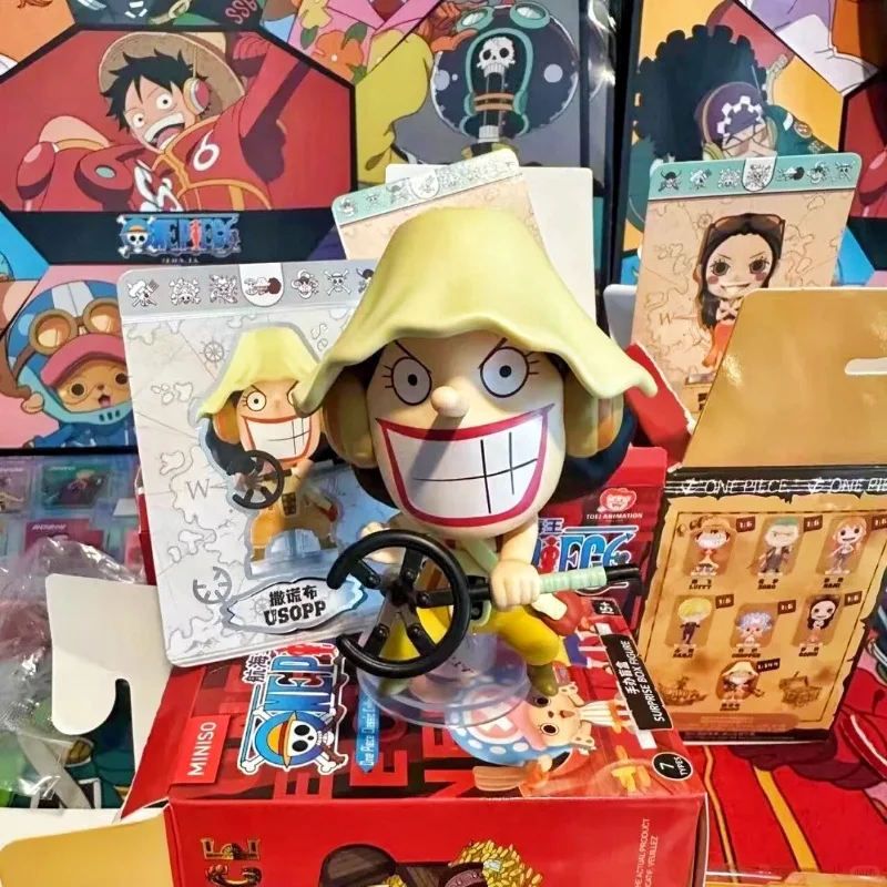 

MINISO цельная классическая фигурка персонажей серии слепая коробка аниме фигурка Луффи Зоро коллекционные тайные игрушки модель подарок